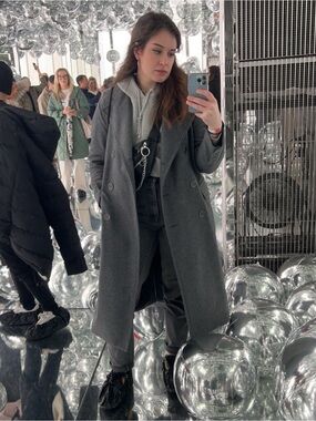Zara Long Belted Wool Coat